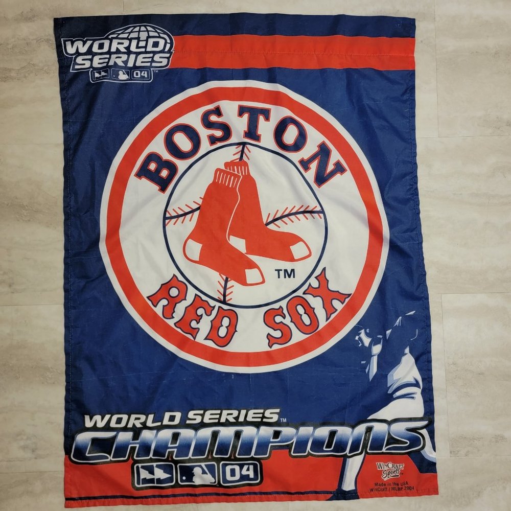 2004 Boston Red Sox World Series Champions Fabric Banner 27"x36"